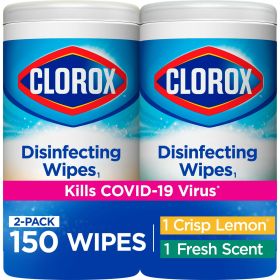Clorox Disinfecting Wipes Value Pack, Bleach Free Cleaning Wipes, 75 Count Each, Pack of 2
