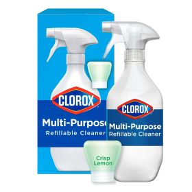 Clorox Multi-Purpose Cleaner System Starter Kit 1 Bottle and 1 Refill, Crisp Lemon 1.13 fl oz