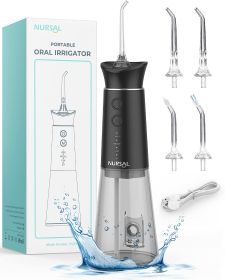 Water Dental Flosser Cordless with Magnetic Charging for Teeth Cleaning, Nursal 7 Clean Settings Portable Rechargeable Oral Irrigator, IPX8 Waterproof