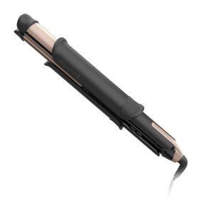 FlexiStyle Curling Iron/Hair Straightener Multi-Styler, 2 Tools in 1, The Ultimate Space Saver. Black/Gold.