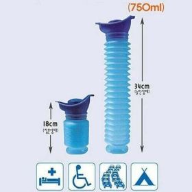 High Quality Male & Female Emergency Portable Urinal Go out Travel Camping Car Toilet Pee Bottle 750ml Blue Urinal 1Pc