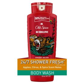 Old Spice Body Wash for Men, Bear Glove, Long Lasting Lather, All Skin Types, 24 fl oz