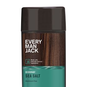 Every Man Jack Sea Salt Men's Deodorant - Aluminum Free Natural Deodorant - 2.7oz