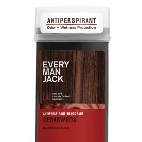 Every Man Jack Cedarwood Mens Antiperspirant Deodorant - Long Lasting Odor & Sweat Protection - 2.6oz