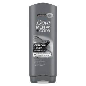 Dove Men+Care Purifying Hydrating Face and Body Wash, Charcoal and Clay, 18 fl oz