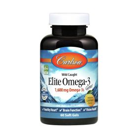 Carlson Elite Omega-3 Gems Natural Lemon 800mg - 60 Softgels
