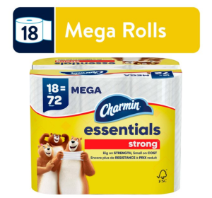 Charmin Essentials Strong Toilet Paper, 18 Mega Roll