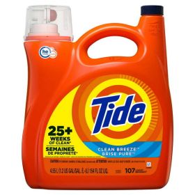 Tide Liquid Laundry Detergent Clean Breeze;  107 loads 154 fl oz