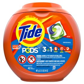 Tide Pods Liquid Laundry Detergent Pacs Original;  42 Count