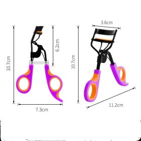 Double Color Curling Eyelash Curler Aid Women's Portable (Option: Bulk-Orange violet)
