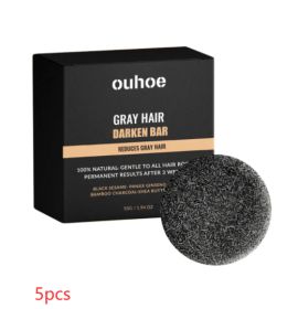 Black Hair Repair Fixing Massage Moisturizing Soap (Option: 55g-5pcs)