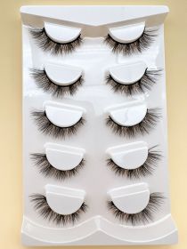 Mink Eyelashes Eye Tail Lengthening Natural Eyelashes Flat False (Option: D620K)