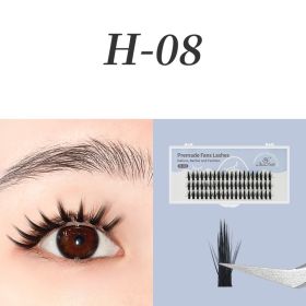 0.07mm Black Natural Bushy Sessile Trichoderma Grafted Ciliary (Option: 8 Style-10mm)