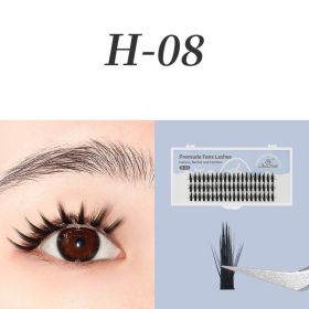 0.07mm Black Natural Bushy Sessile Trichoderma Grafted Ciliary (Option: 8 Style-14mm)