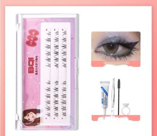 One Piece Natural Thick False Eyelashes One Piece (Option: Small Crescent 3Row Plus Kit)