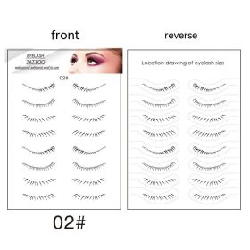 Lower Eyelashes Tattoo Sticker Disposable Waterproof (Option: Eyelash 02-105x148mm)