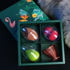 Gift Box Cosmetic Egg Set Super Soft Smear-proof Makeup Tools (Option: Box Dark Color Series)