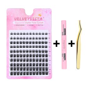 Ten Rows Of W50 False Eyelashes Capacity Segmented Hair (Option: W50 Gold Tweezers)