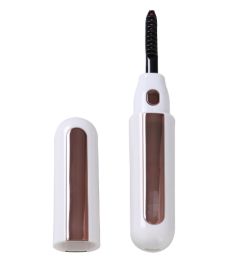 Electric Ironing Eyelash Curler USB Charging Portable Electric Heating Eyelash Curler L (Color: White)