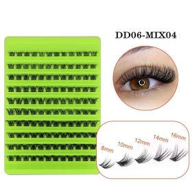 Segmented False Eyelashes 10 Rows Large Capacity Thick Eyelash (Option: DD06 MIX04)