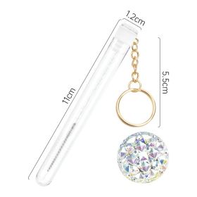 Grafting Mascara Brush Gold Buckle Tube Crystal Rod With Drill (Color: Silver)